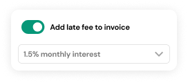 Add Late fees